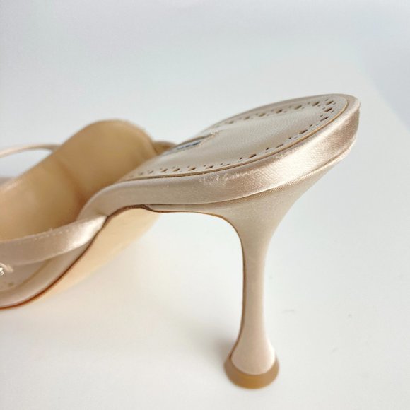 NEW MANOLO BLAHNIK Skysan Crystal Heeled Sandals - Picture 14 of 15